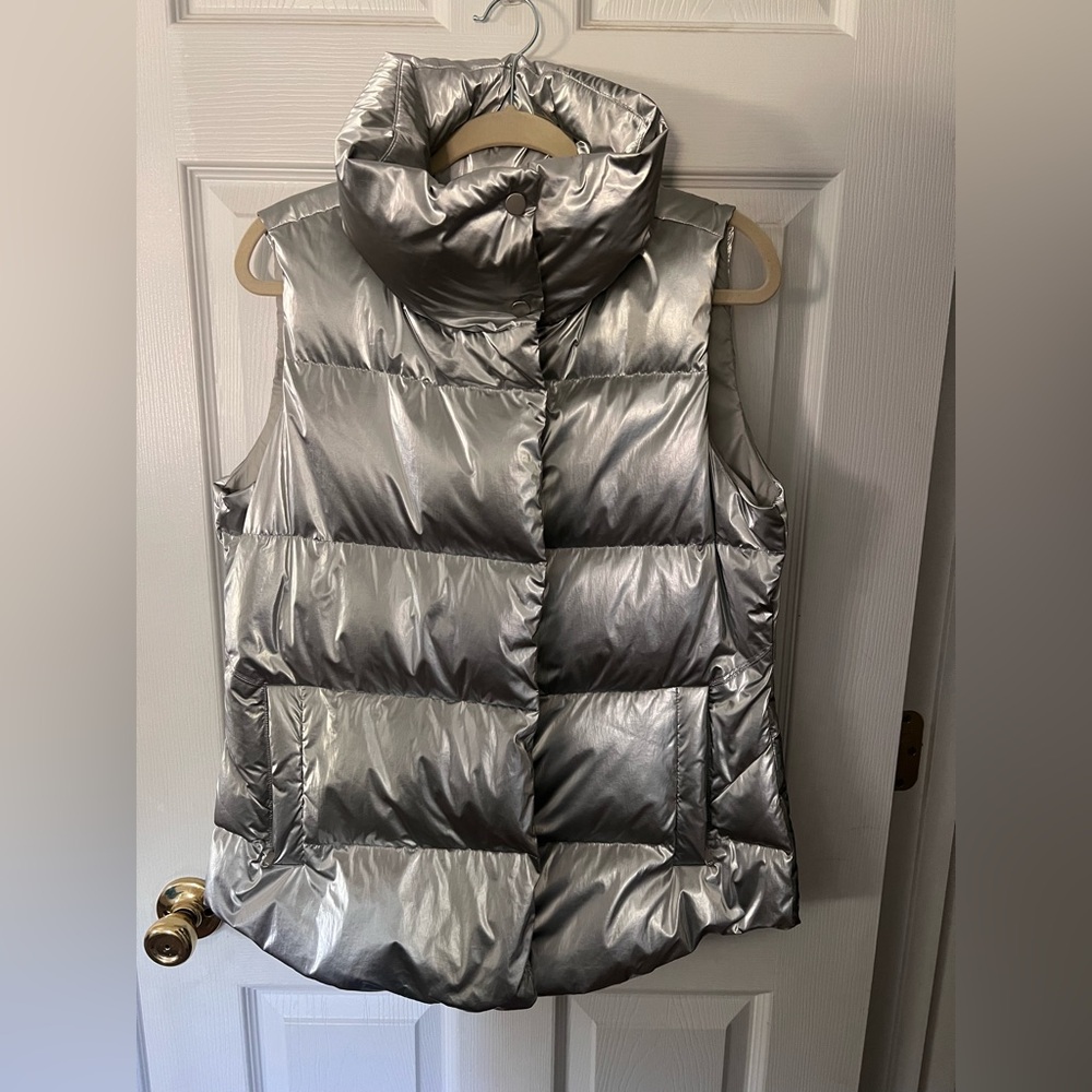 Athleta Metallic Silver Vest